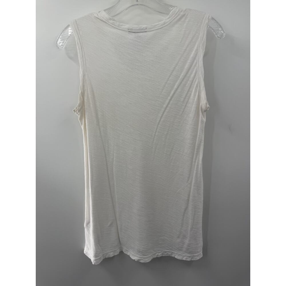 James Perse Women's White Cotton Scoop Neck Tank Top Size 1 - Picture 7 of 8
